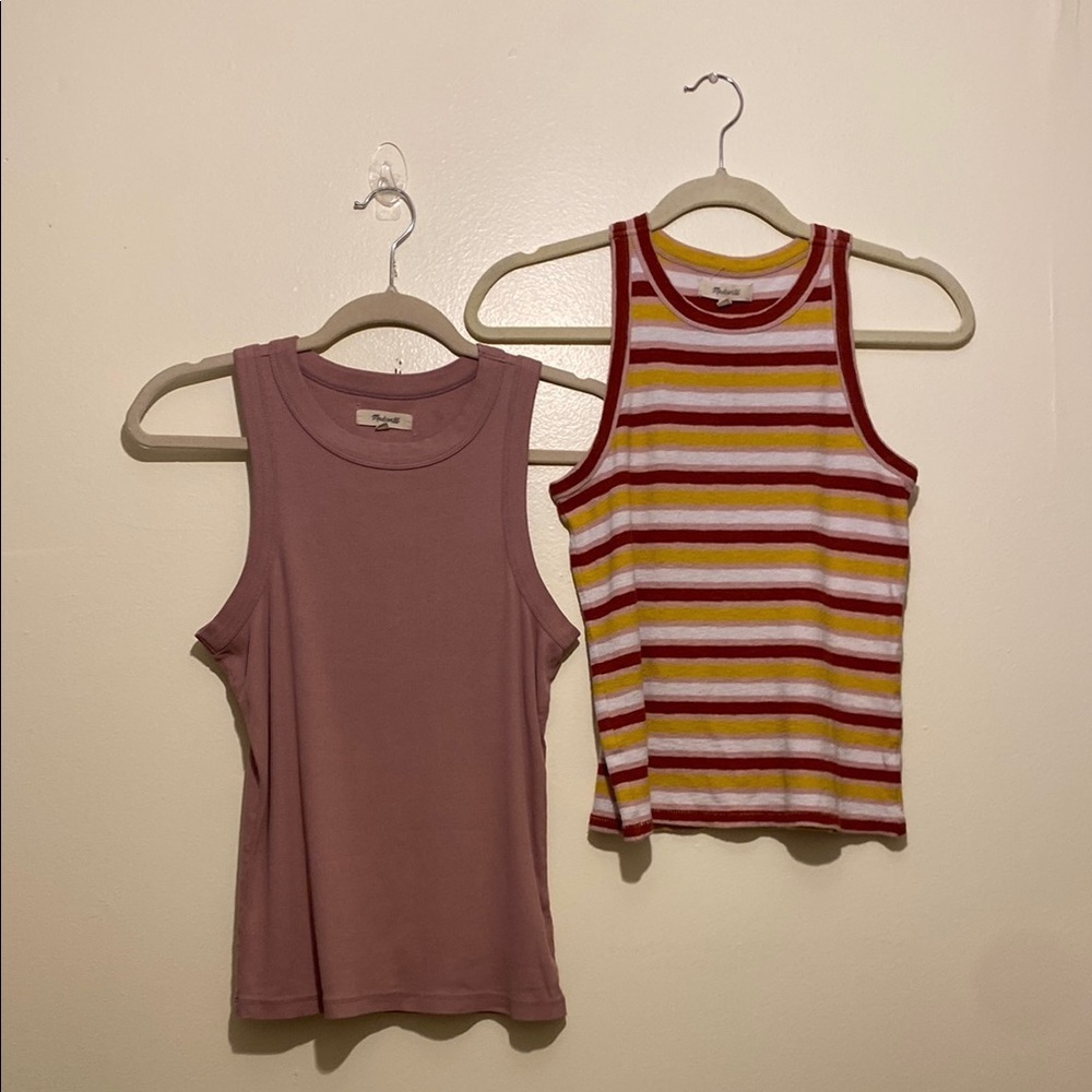 Madewell & Free People Bundle Striped and Solid Kids Tank Tops Set Size XS / S - Picture 2 of 8